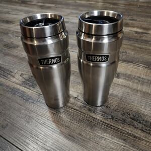 Set of 2 stainless Steel Thermos brand mugs SHLF